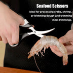 3 Pack - Heavy Duty Stainless Steel Cooking Shears (for Cutting Meat, Food, Fish, Poultry)